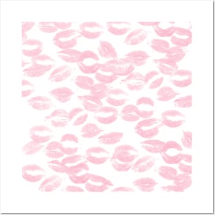 Coquette Pink Kisses Posters and Art